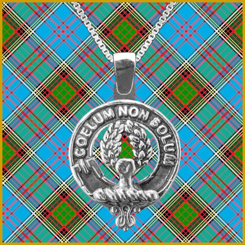Stevenson Large 1" Scottish Clan Crest Pendant - Sterling Silver