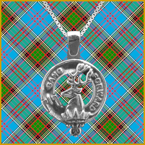 Stirling Large 1" Scottish Clan Crest Pendant - Sterling Silver