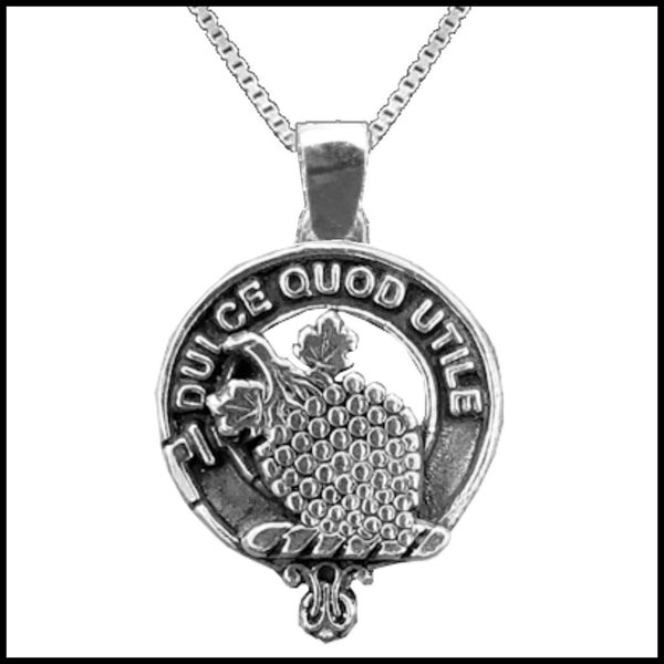 Strang Large 1" Scottish Clan Crest Pendant - Sterling Silver