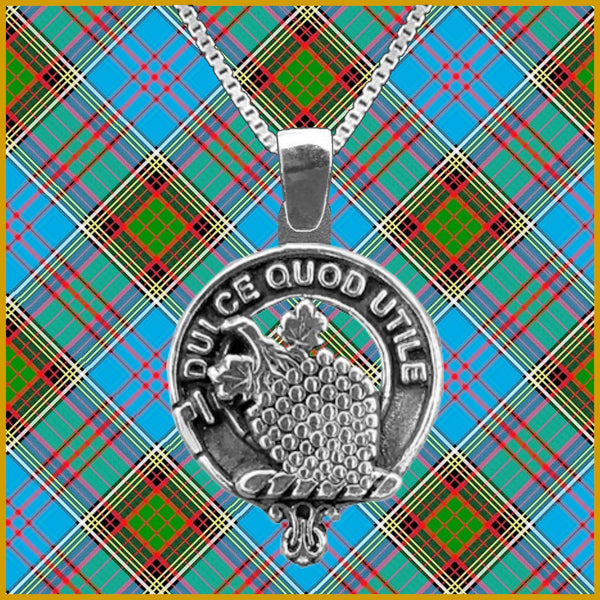 Strang Large 1" Scottish Clan Crest Pendant - Sterling Silver