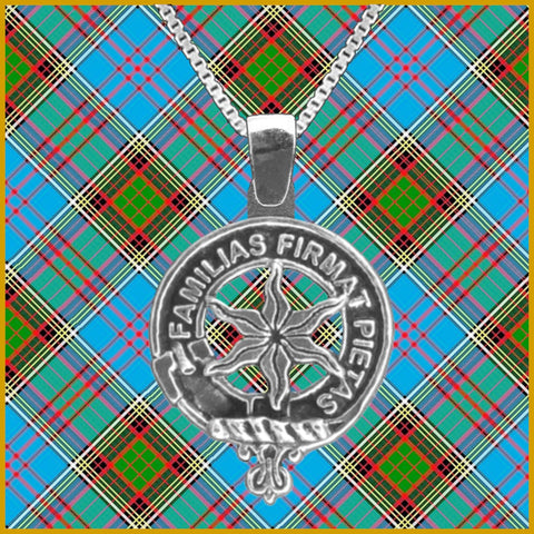 Wardlaw Large 1" Scottish Clan Crest Pendant - Sterling Silver