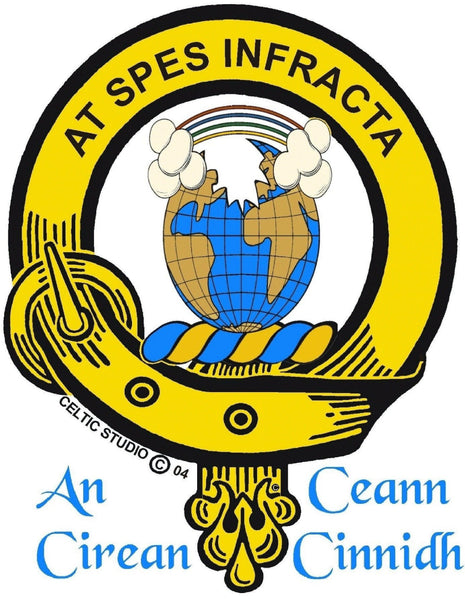 Hope Clan Crest Celtic Interlace Disk Pendant, Scottish Family Crest  ~ CLP06