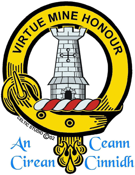 MacLean Clan Crest Celtic Interlace Disk Pendant, Scottish Family Crest  ~ CLP06