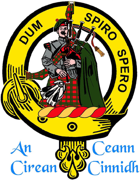 MacLennan Clan Crest Celtic Interlace Disk Pendant, Scottish Family Crest  ~ CLP06