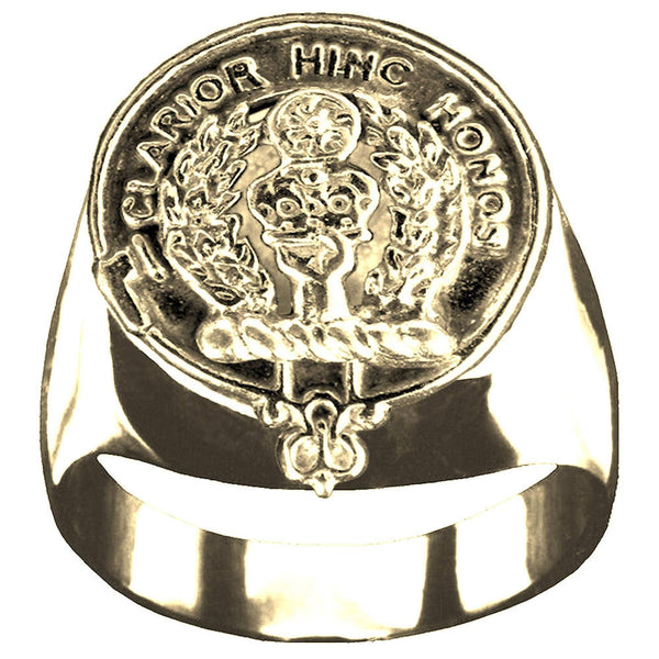 Buchanan Scottish Clan Crest Ring GC100  ~  Sterling Silver and Karat Gold