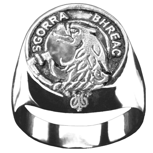 MacNicol Scottish Clan Crest Ring GC100  ~  Sterling Silver and Karat Gold