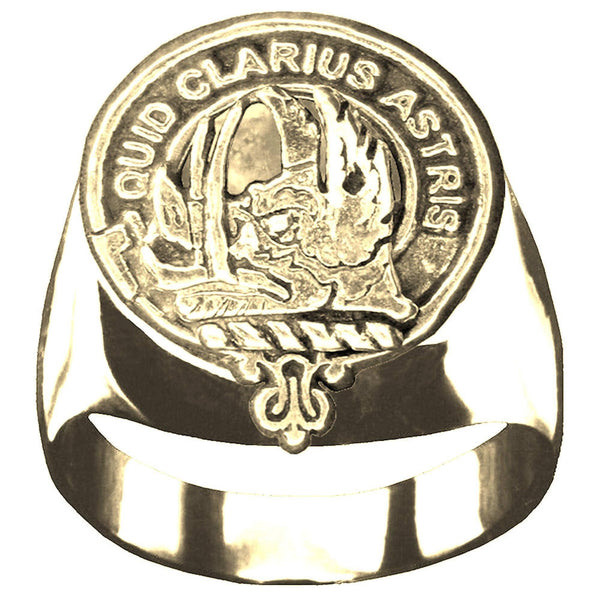 Baillie Scottish Clan Crest Ring GC100  ~  Sterling Silver and Karat Gold