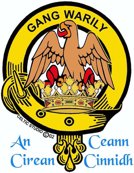 Drummond Clan Crest Celtic Interlace Disk Pendant, Scottish Family Crest  ~ CLP06