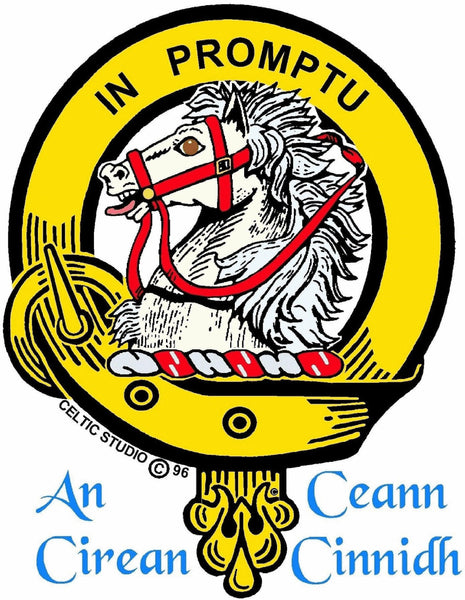 Dunbar Clan Crest Celtic Interlace Disk Pendant, Scottish Family Crest  ~ CLP06