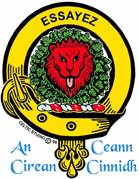 Dundas Clan Crest Celtic Interlace Disk Pendant, Scottish Family Crest  ~ CLP06