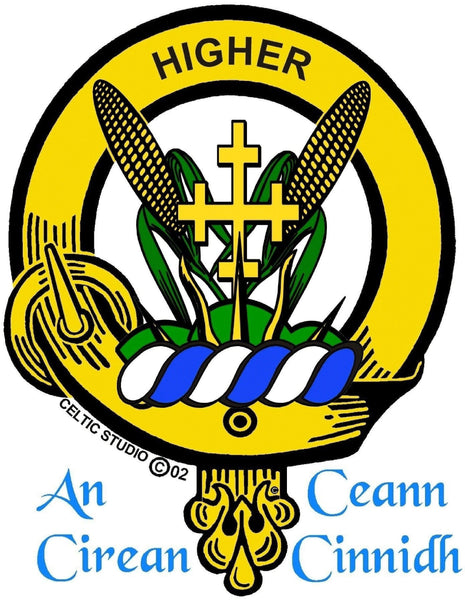 Galloway Clan Crest Celtic Interlace Disk Pendant, Scottish Family Crest  ~ CLP06