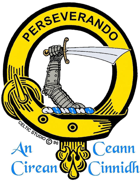 MacKellar Clan Crest Celtic Interlace Disk Pendant, Scottish Family Crest  ~ CLP06