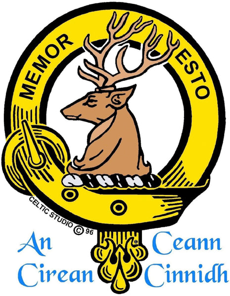 MacPhail Clan Crest Celtic Interlace Disk Pendant, Scottish Family Crest  ~ CLP06