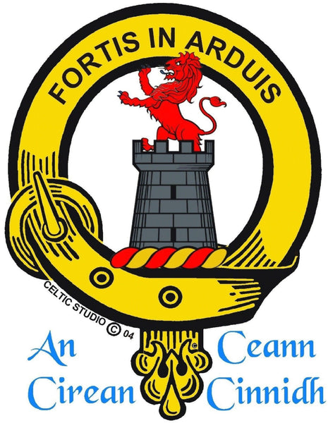 Middleton Clan Crest Celtic Interlace Disk Pendant, Scottish Family Crest  ~ CLP06
