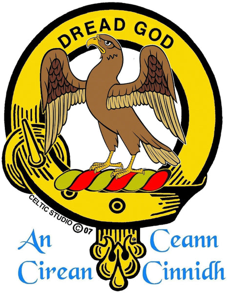 Munro Clan Crest Celtic Interlace Disk Pendant, Scottish Family Crest  ~ CLP06