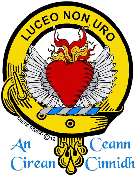 Smith Clan Crest Celtic Interlace Disk Pendant, Scottish Family Crest  ~ CLP06