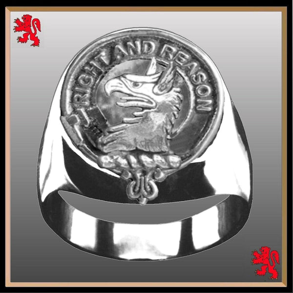 Graham Menteith Scottish Clan Crest Ring GC100  ~  Sterling Silver and Karat Gold