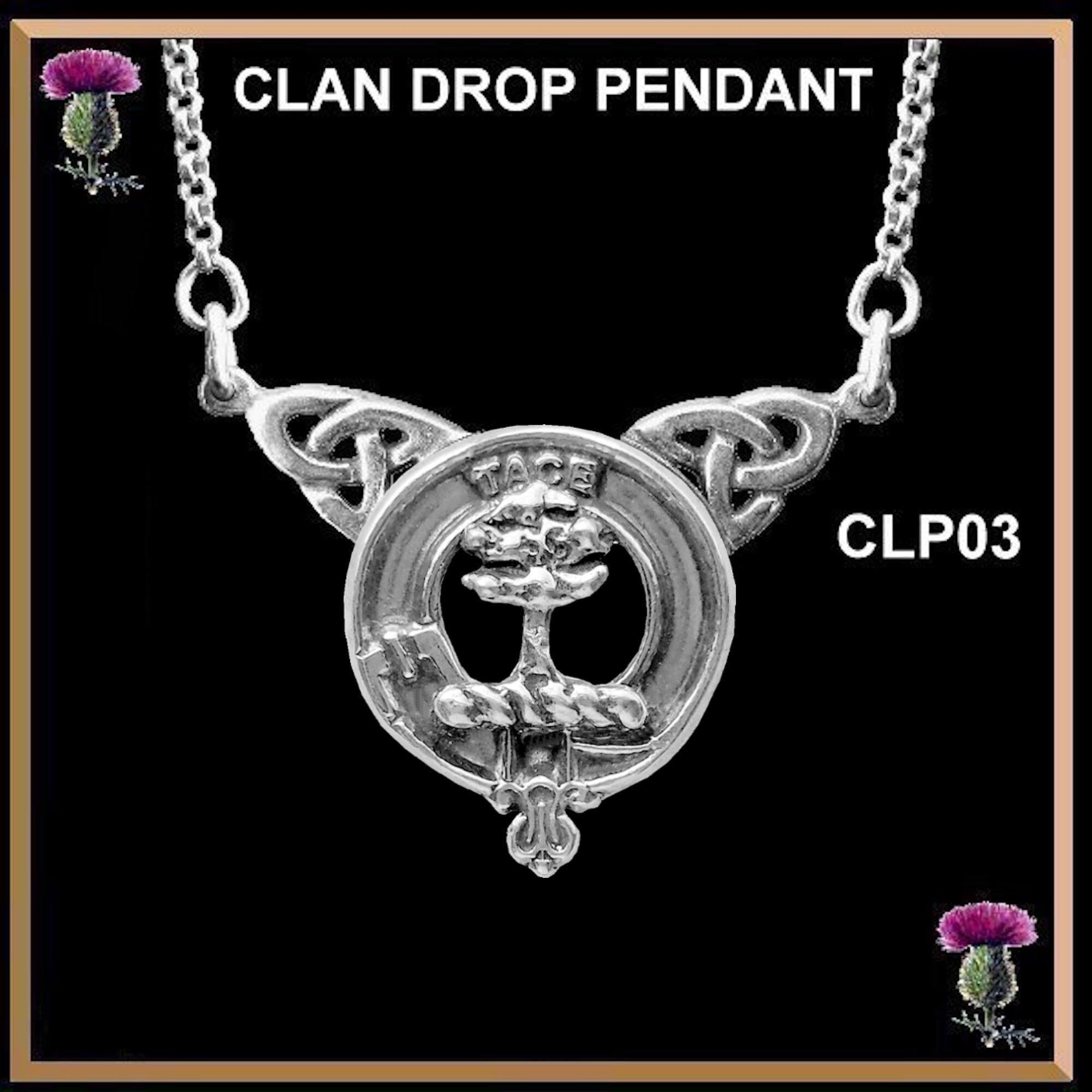 Abercrombie Clan Crest Double Drop Pendant ~ CLP03