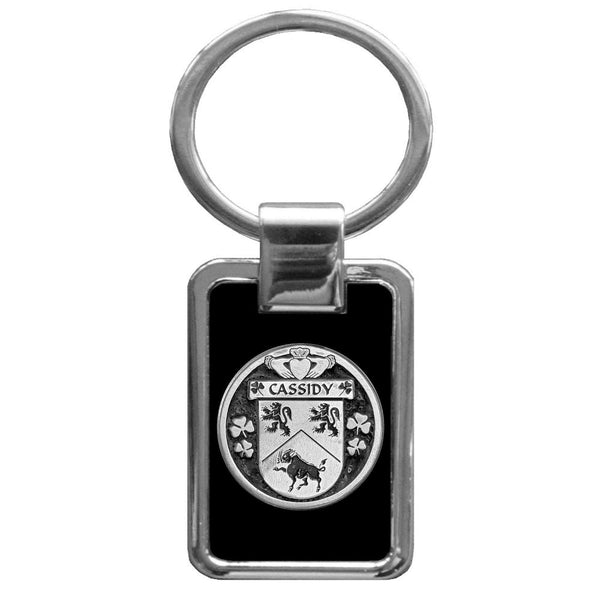 Cassidy Irish Disk Black Stainless Key Ring