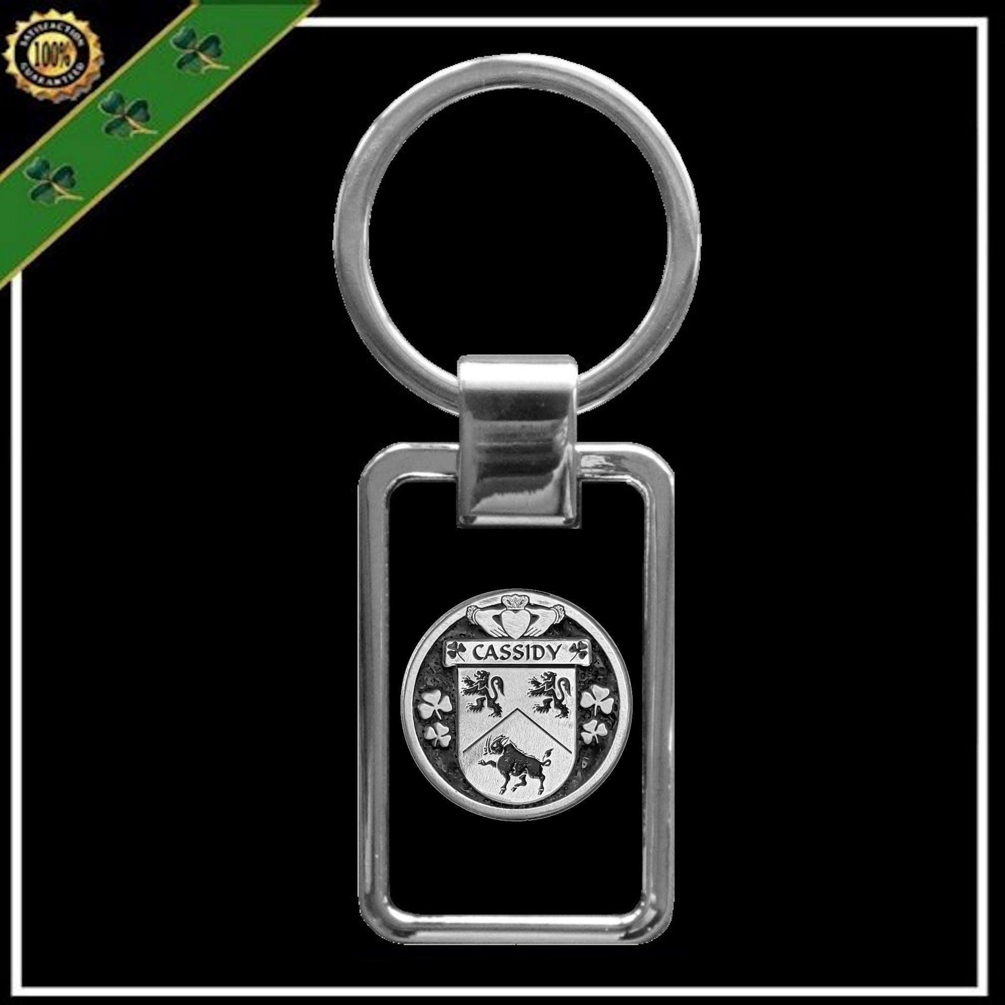 Cassidy Irish Disk Black Stainless Key Ring