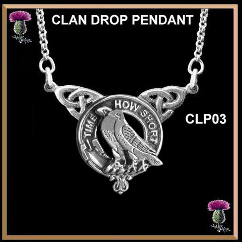 Akins Clan Crest Double Drop Pendant ~ CLP03
