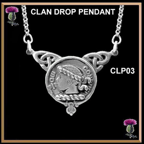 Borthwick Clan Crest Double Drop Pendant ~ CLP03