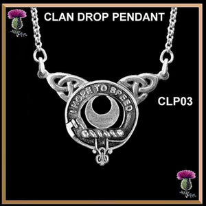 Cathcart Clan Crest Double Drop Pendant ~ CLP03