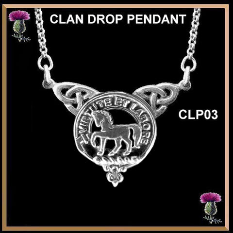 Cochrane Clan Crest Double Drop Pendant ~ CLP03