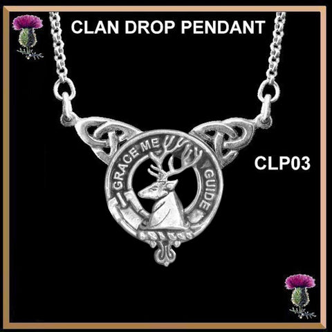 Forbes Clan Crest Double Drop Pendant ~ CLP03