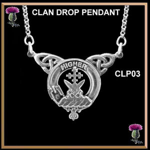 Galloway Clan Crest Double Drop Pendant ~ CLP03