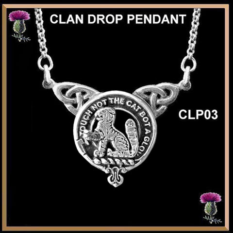 Gow Clan Crest Double Drop Pendant ~ CLP03