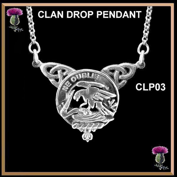 Graham Clan Crest Double Drop Pendant ~ CLP03