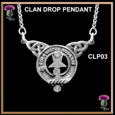 Henderson Clan Crest Double Drop Pendant ~ CLP03