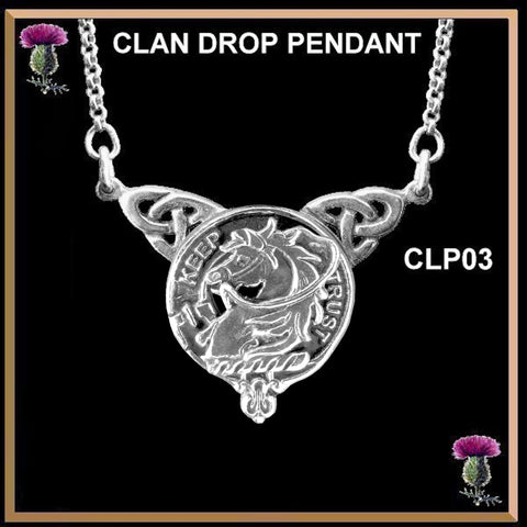 Hepburn Clan Crest Double Drop Pendant ~ CLP03