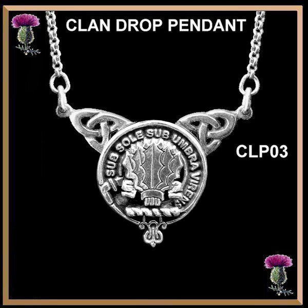 Irvine Drum Clan Crest Double Drop Pendant ~ CLP03