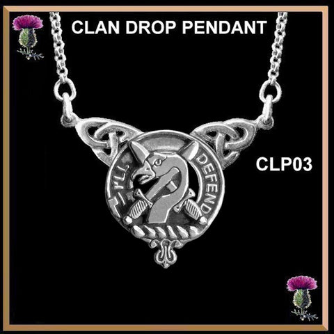 Lennox Clan Crest Double Drop Pendant ~ CLP03