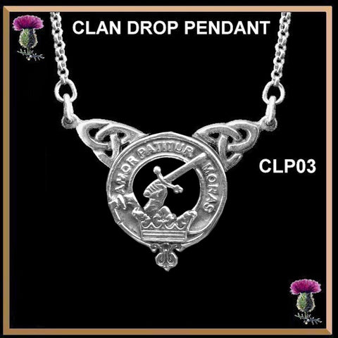 Lumsden Clan Crest Double Drop Pendant ~ CLP03