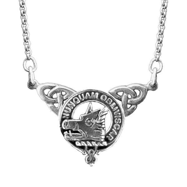 MacIver Clan Crest Double Drop Pendant ~ CLP03