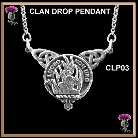 MacKenzie Clan Crest Double Drop Pendant ~ CLP03