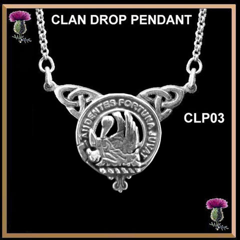 MacKinnon Clan Crest Double Drop Pendant ~ CLP03