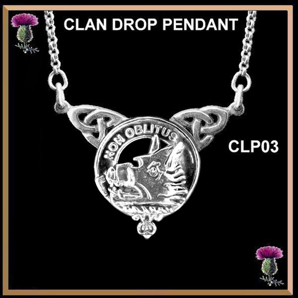 MacTavish Clan Crest Double Drop Pendant ~ CLP03