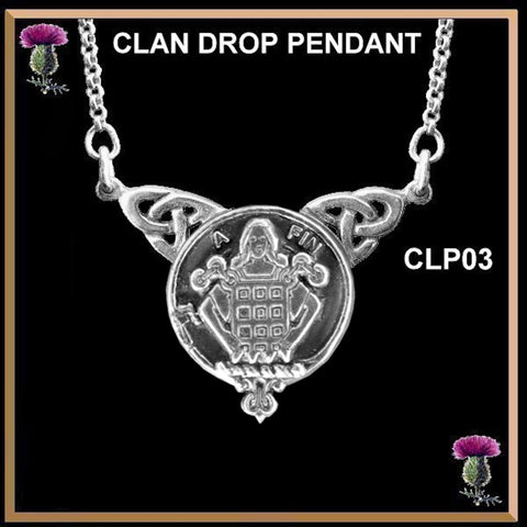 Ogilvie Clan Crest Double Drop Pendant ~ CLP03
