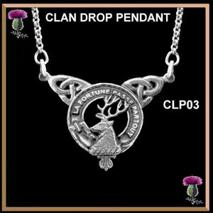 Rollo Clan Crest Double Drop Pendant ~ CLP03