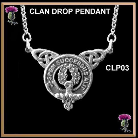 Ross Clan Crest Double Drop Pendant ~ CLP03
