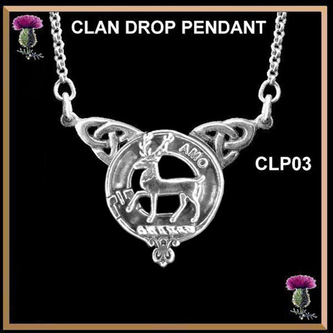 Scott Clan Crest Double Drop Pendant ~ CLP03