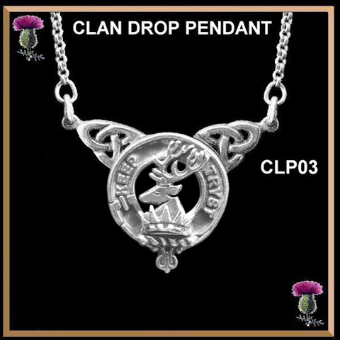 Sempill Clan Crest Double Drop Pendant ~ CLP03