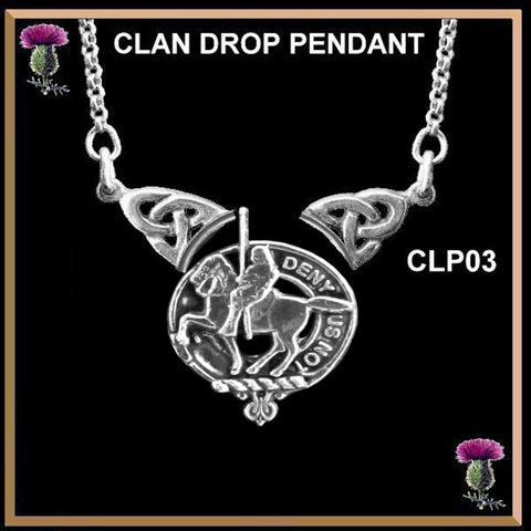 Thompson Clan Crest Double Drop Pendant ~ CLP03