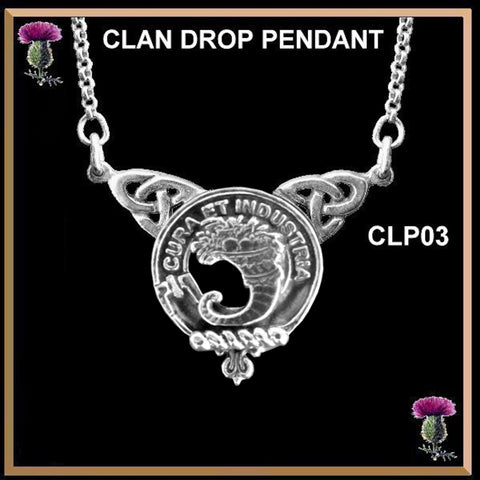 Walker Clan Crest Double Drop Pendant ~ CLP03