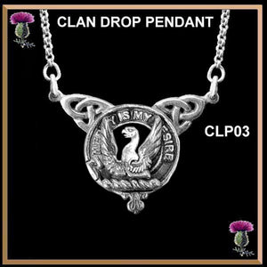 Wishart Clan Crest Double Drop Pendant ~ CLP03