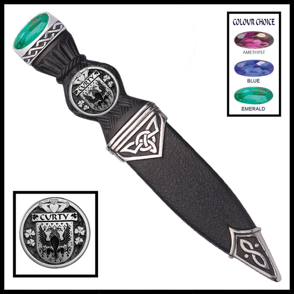 Curty Interlace Irish Disk Coat of Arms Sgian Dubh, Irish Knife ~ ISDCO